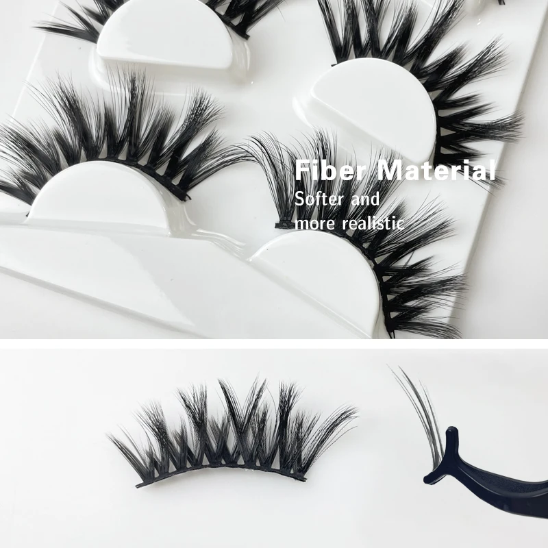 3Pairs 3D Fiber Lashes Natural Eyelashes Dramatic False Eyelashes Faux Cils Makeup Wholesale Fake Eyelash Extension Maquiagem