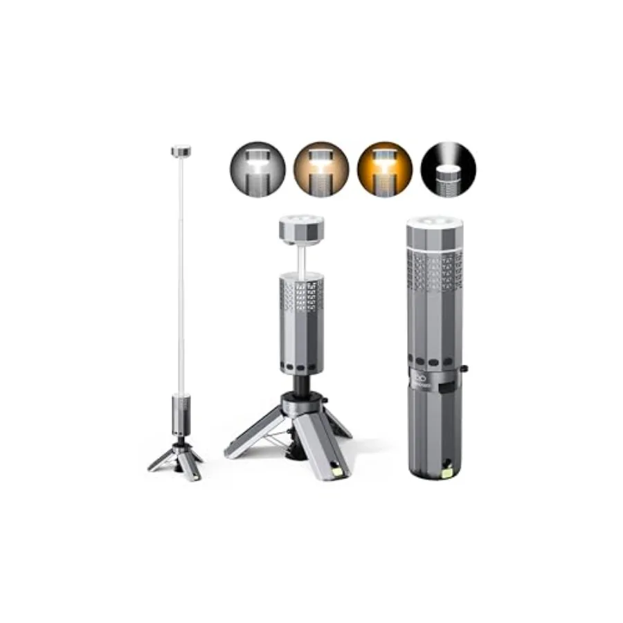 Rechargeable 21000mAh Camping Light, Telescopic Camping Lights, Collapsible Magnetic Camping Lantern with Stand IPX6 Waterproof