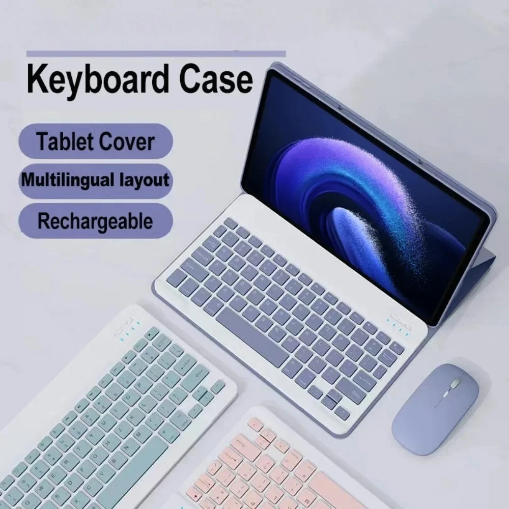 Keyboard Case For Xiaomi Redmi Pad Pro Poco Pad Tablet Case 12.1 2024 Smart Funda Keyboard Cover Redmi Pad Pro 12.1 Inch 2024
