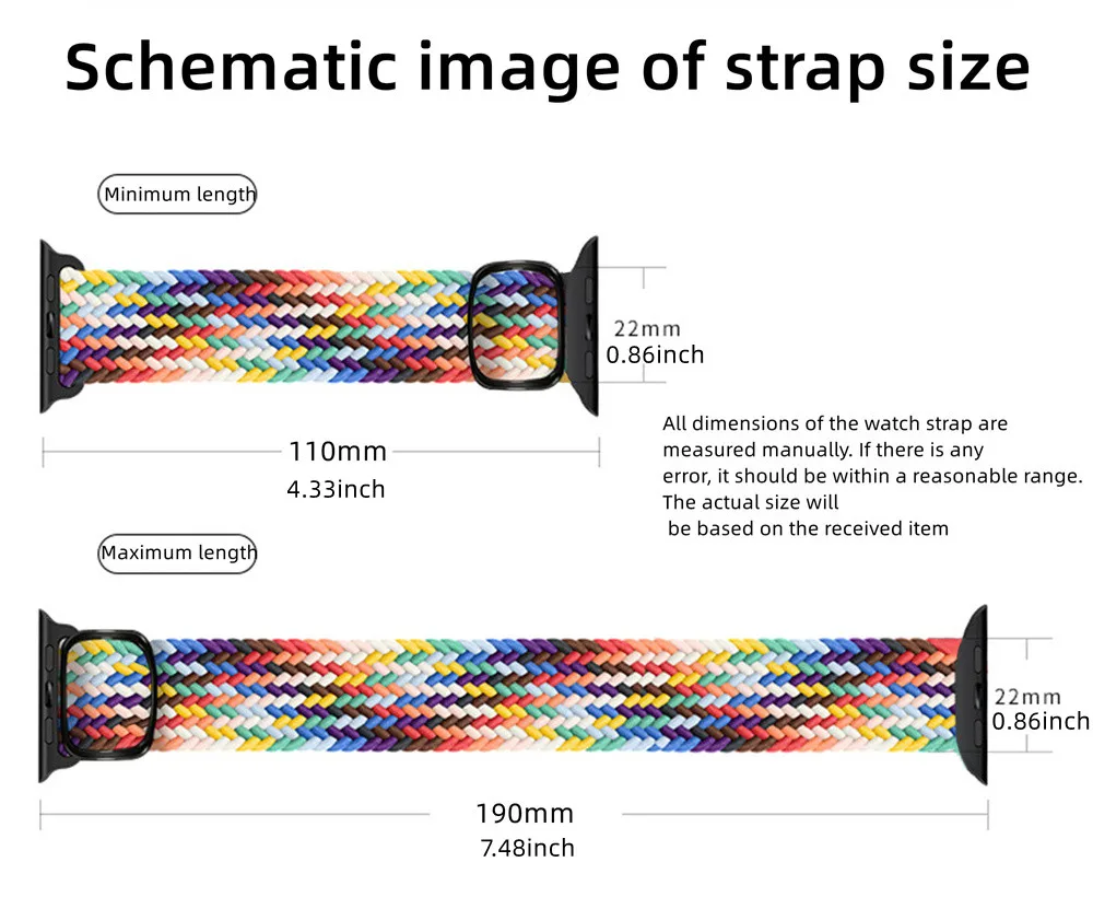 Braided Solo Loop Strap For Apple Watch Band 44mm 40mm 49mm 45mm 41mm 38mm Nylon Bracelet for iWatch series 9 8 7 se 6 5 Ultra 2