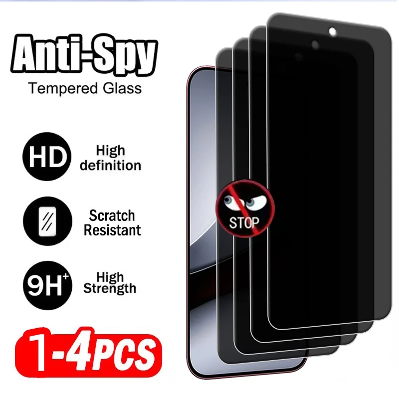 4/3/2/1 Stück für Poco F9 Ultra Glas Poco F9 Pro Ultra Panzerglas Zubehör Anti-Spy Privatsphäre Displayschutz Poco F9 Ultra