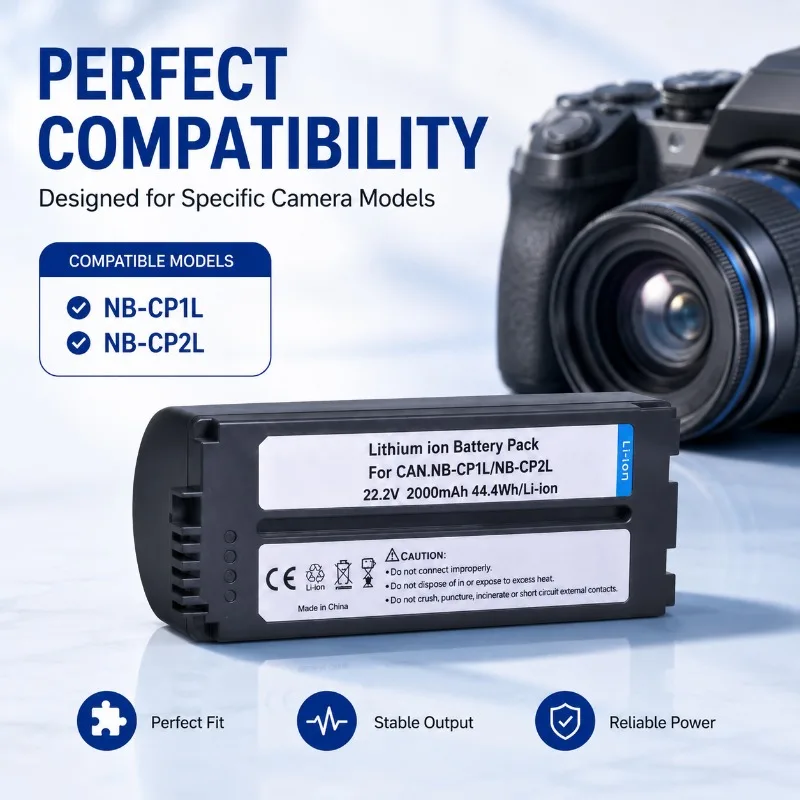 2000mAh Battery with Long-lasting Endurance Suitable for Canon Photo Printer SELPHY CP1200 CP1500 CP1300 Digital Battery