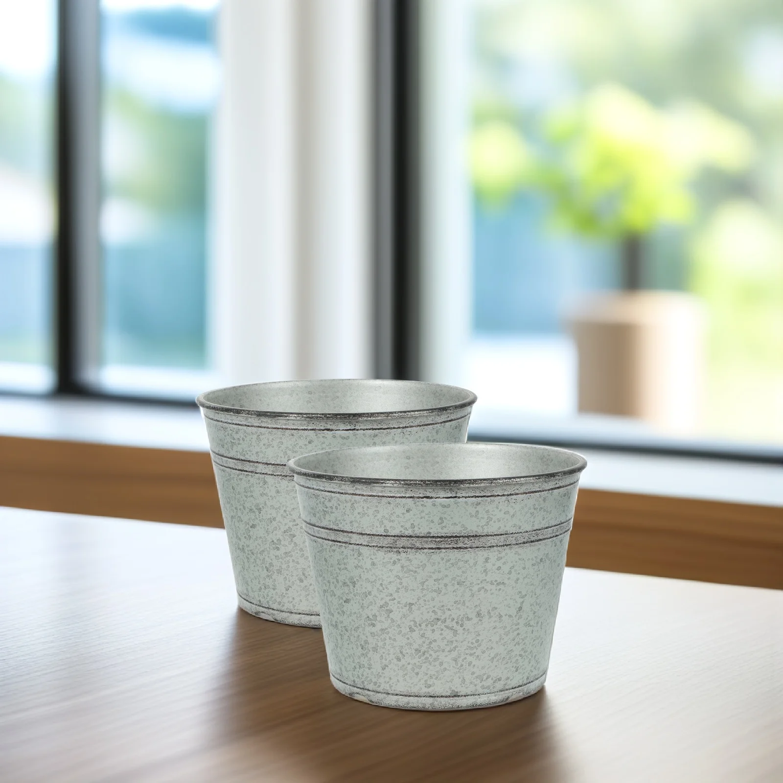 

2Pcs Plastic Plant Pots Large Retro Flower Pot for Indoor Plants Orchid Nursery Container Garden Office Home Decor Bonsai