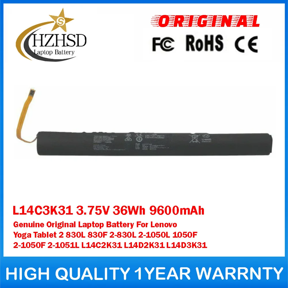 

L14C3K31 3.75V 36Wh 9600mAh Genuine Original Laptop Battery For Lenovo Yoga Tablet2 830L 830F 2-830L 2-1050L 1050F 2-1050F/1051L