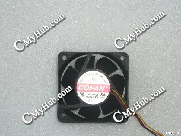 For COFAN FP625TH12B DC12 0.45A 6025 6CM 60mm 60x60x25mm 60*60*25mm 3Wire 3pin Cooling Fan FREE WIND COFAN FP62TH12B