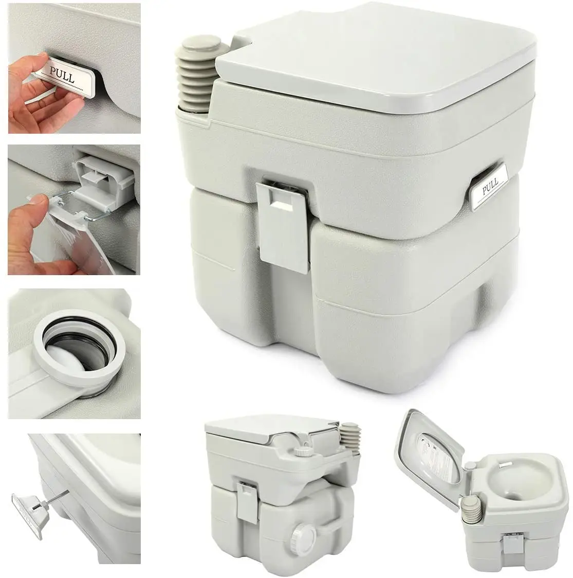 OEM 10L أو 20L المحمولة التخييم السفر RV المرحاض في الهواء الطلق العربة المحمولة السفر المرحاض