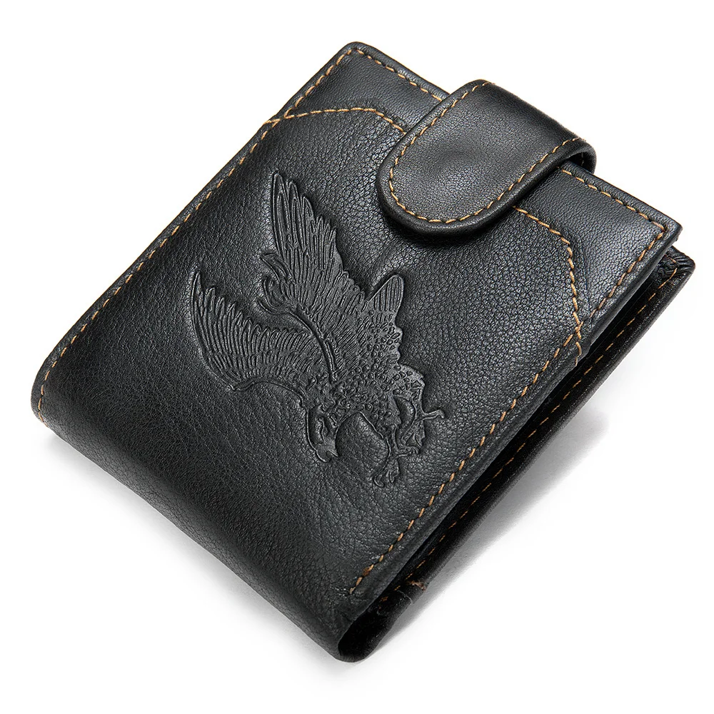 

men's purse genuine leather wallet vintage for credit card holder male slim money bag 7040