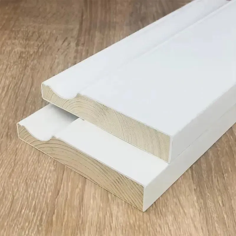 Modern White Primer Solid Wood Decorative Strip Custom Size Factory Direct Sales Wooden Molding Trim for Home Decoration