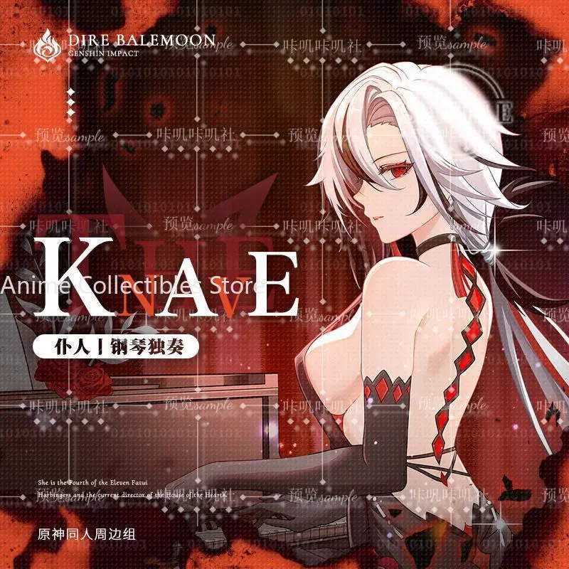 

Genshin Impact Arlecchino The Knave Acrylic Stand Anime Model Plate Badge Pin Cartoon Brooch Laser Ticket Small Card