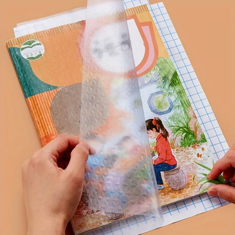 Wiederverwendbare Lehrbuchhüllen, 10er-Pack, selbstklebende transparente Folie, vorgeschnitten, extra dick, passend für Standardbücher, schützt vor Verschüttungen