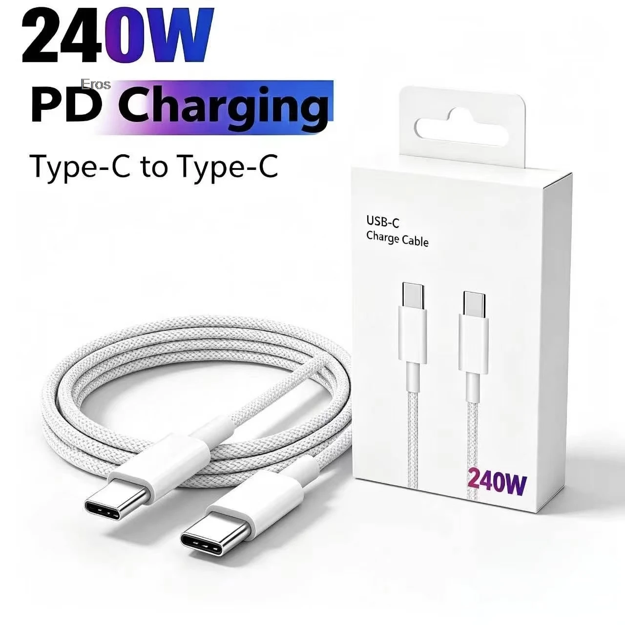 1PCS 240W PD USB-C to USB C Fast Charger Cable For Apple iPhone 17 Pro Max 18 16 15 Plus 14 13 12 11 X XS Type C Quick Charging