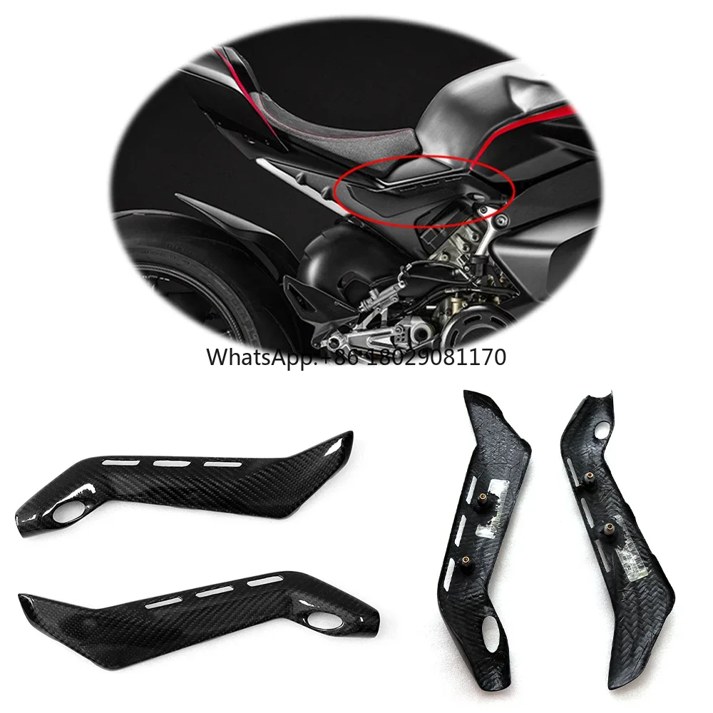 Capas de sub-estrutura para motociclos, protetores laterais de fibra de carbono, brilho e fosco, para Ducati Panigale V4 V4S 2018-2020