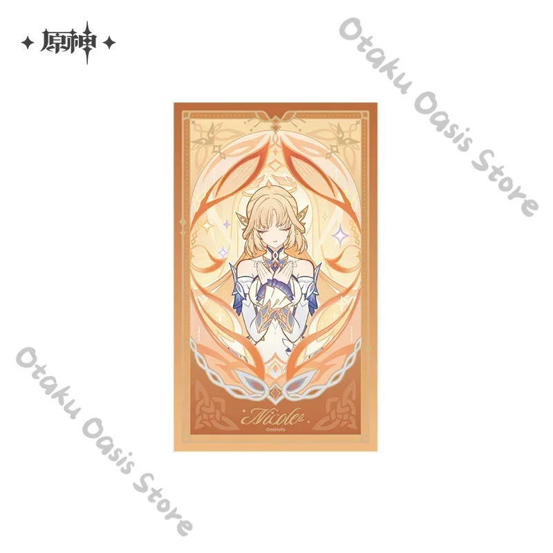 Nicole Reeyn Cosplay Refraction Card Holder Set Genshin Impact Ornaments Official Figurine Collector's Edition Anime Genuine