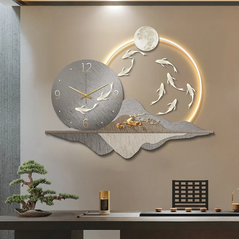 Silent Aesthetic Wall Clocks Fashion Minimalist Nordic Restaurant Wall Watch Art Mural Luxury Reloj Pared Living Room Decoration