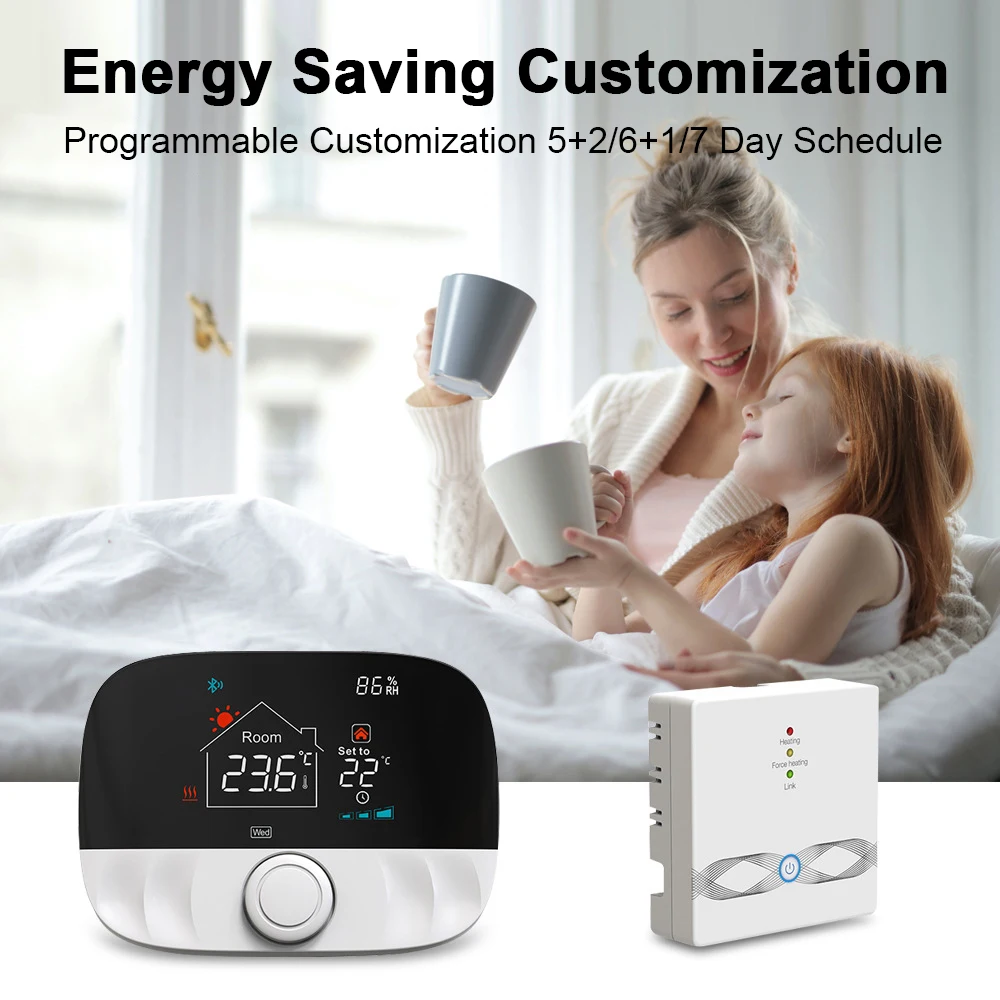 Tuya Smart WiFi Thermostat Wireless RF433 Temperature Controller For Water Gas Boiler Floor Heating Works With Google Home Alexa