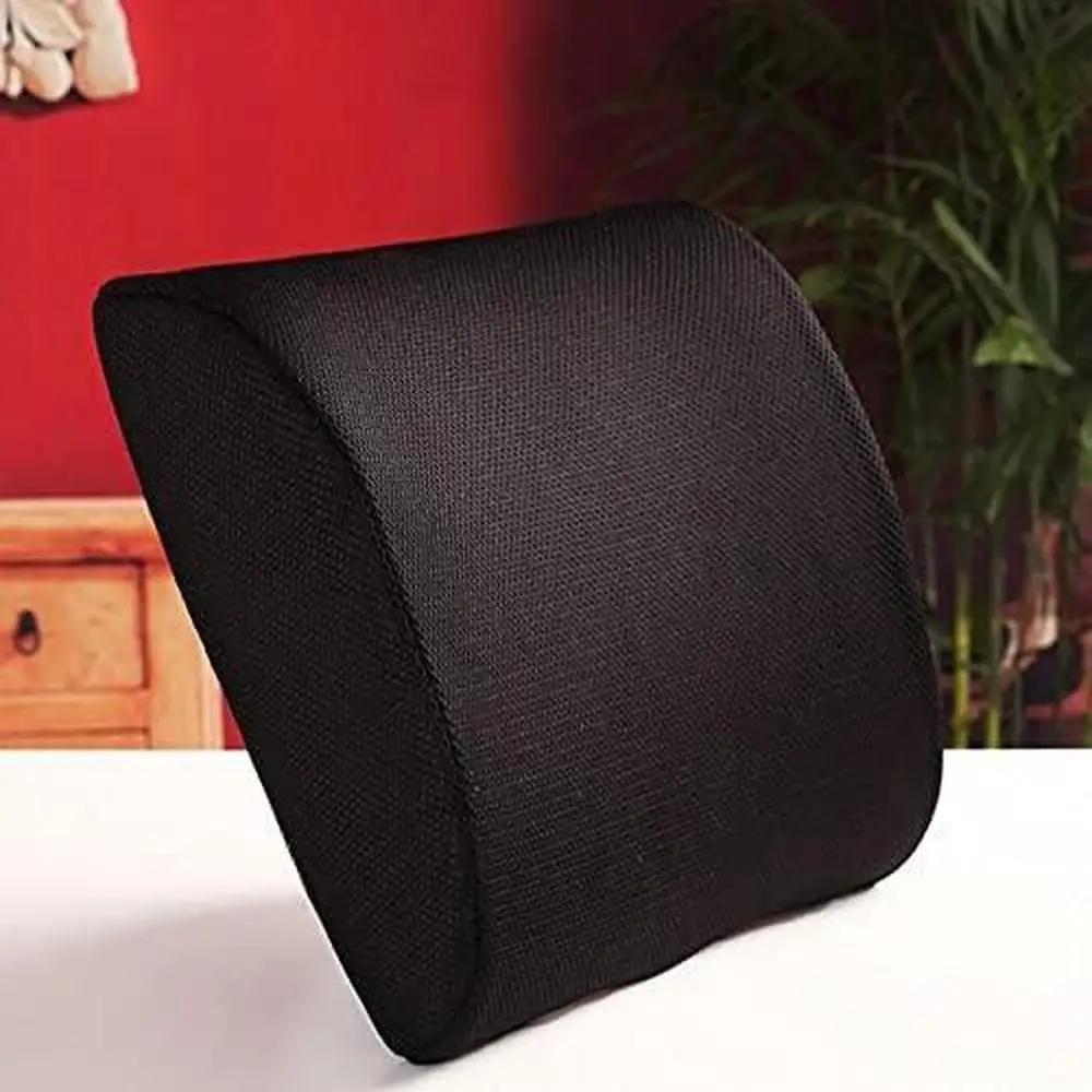 Memory Foam Lumbar Back Cushion Waist Support Pillow for car seats SUVs trucks wheelchair Ergonomic design breathable mesh cover