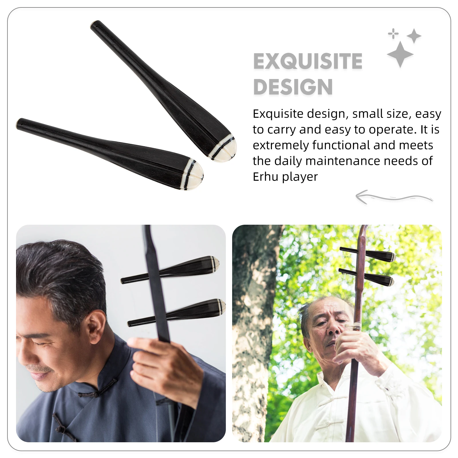 

Erhu Screw String Reel Musical Instrument Winder Tool Strings Ebony Accessories