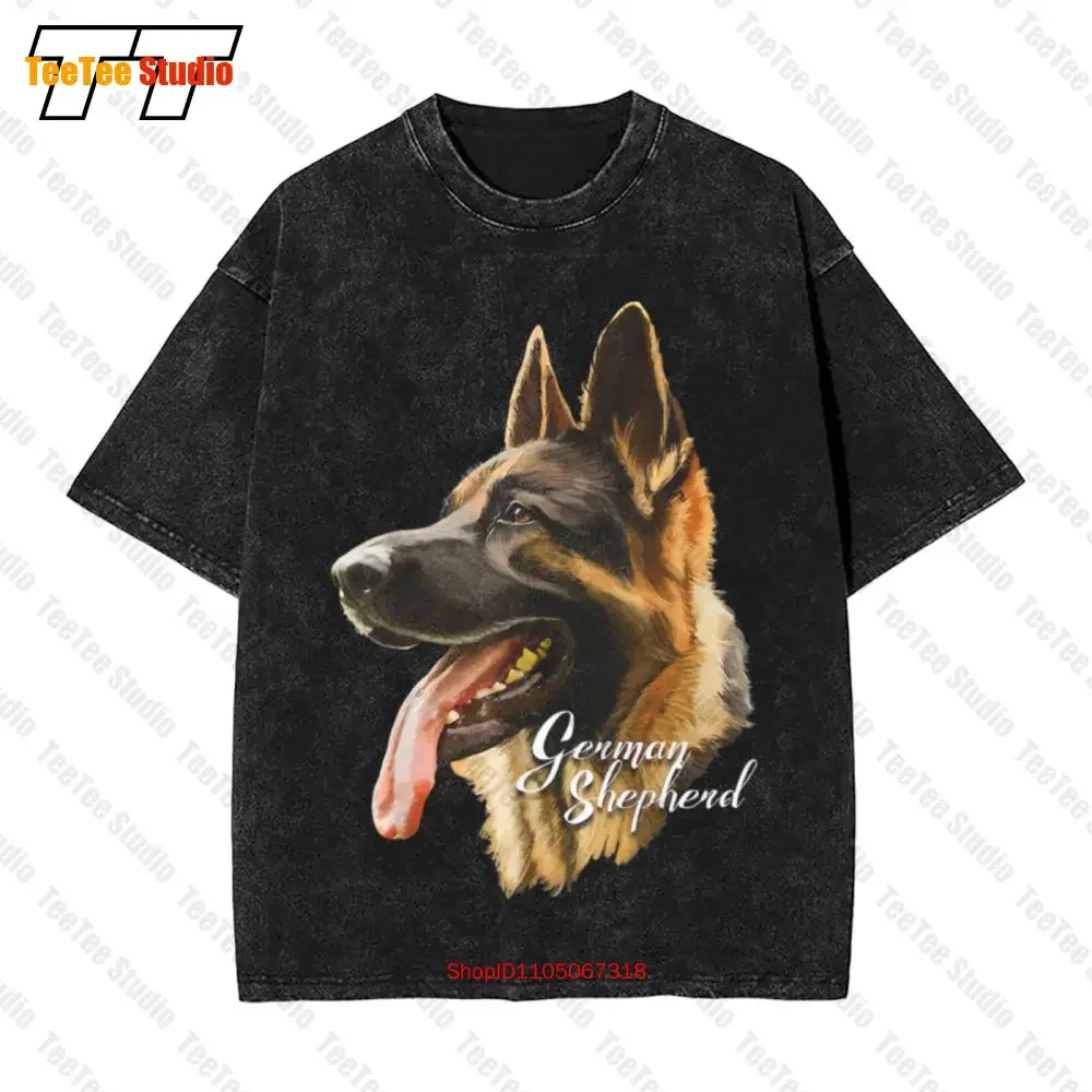 German Shepherd Sharp Dog Vintage Oversized T-Shirt ISWY