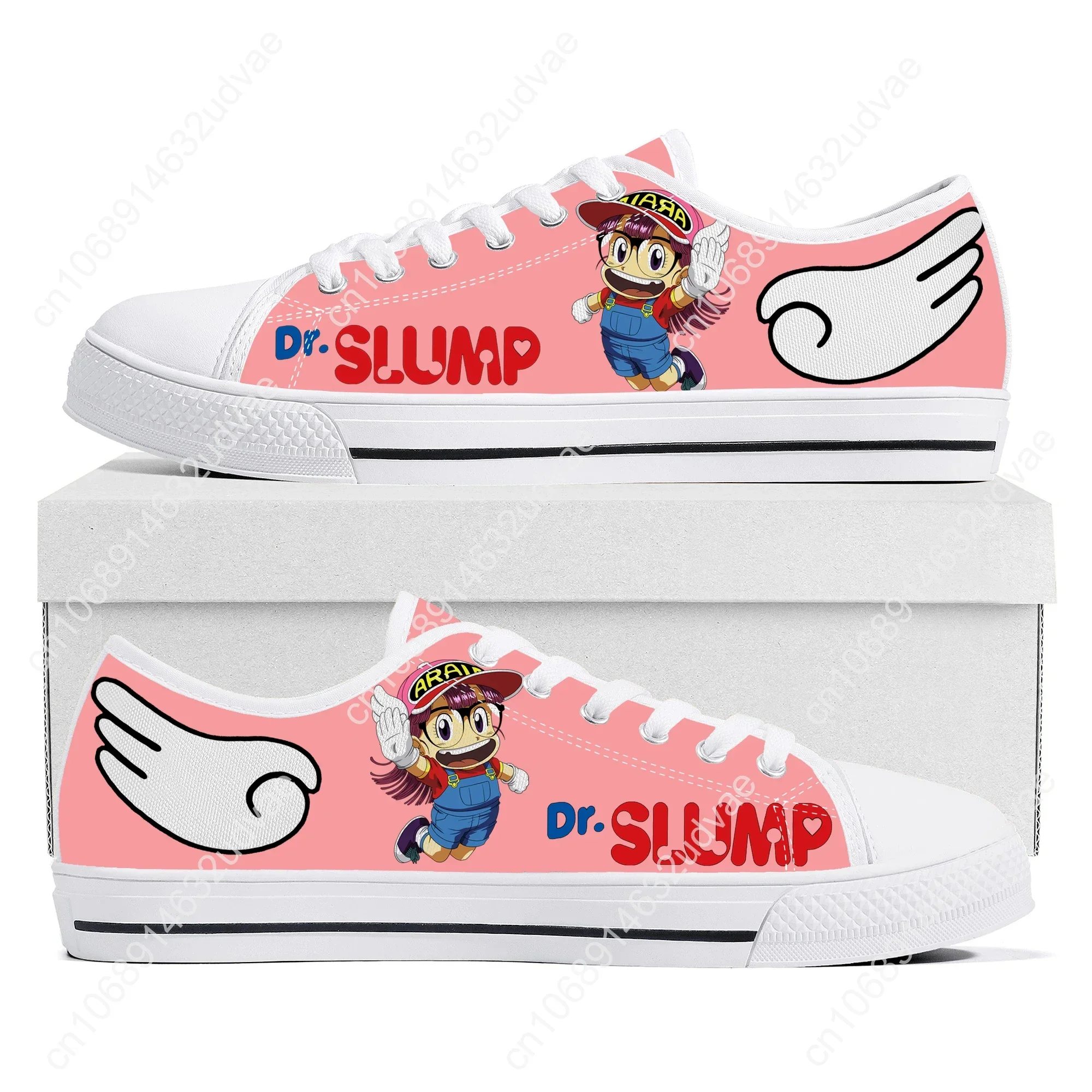 Japan Anime Cartoon Arale Dr. Slump Low Top Sneakers hochwertige Herren Damen Teenager Leinwand Sneaker Paar Schuhe benutzer definierte Schuh