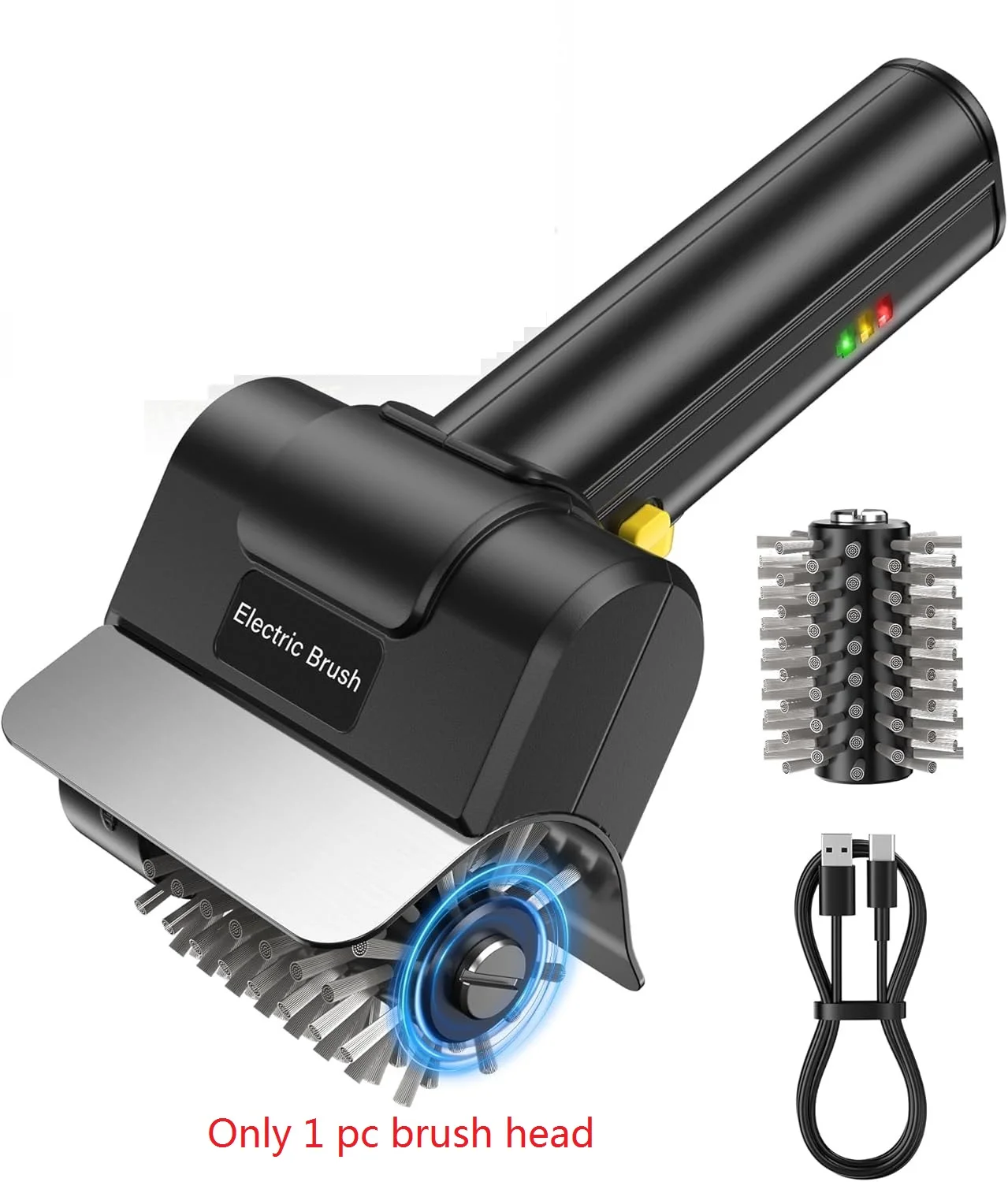 

Electric Grill Brush for Outdoor Grill,Rechargeable Electric Grill Cleaner ,Includes Replacement Brush
