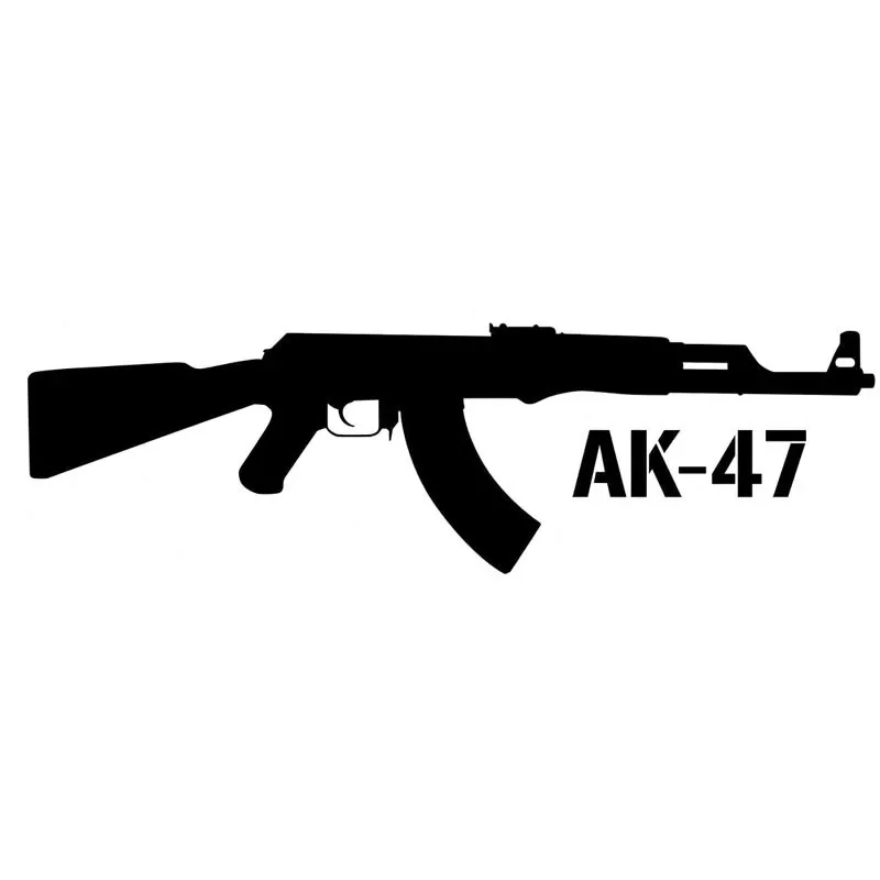 1 piece Personality Car Sticker Kalashnikov AK-47 Gun Auto Styling KK Vinyl Decal for Mazda 6 Peugeot 206 Golf 7 Kia,15cm*4cm