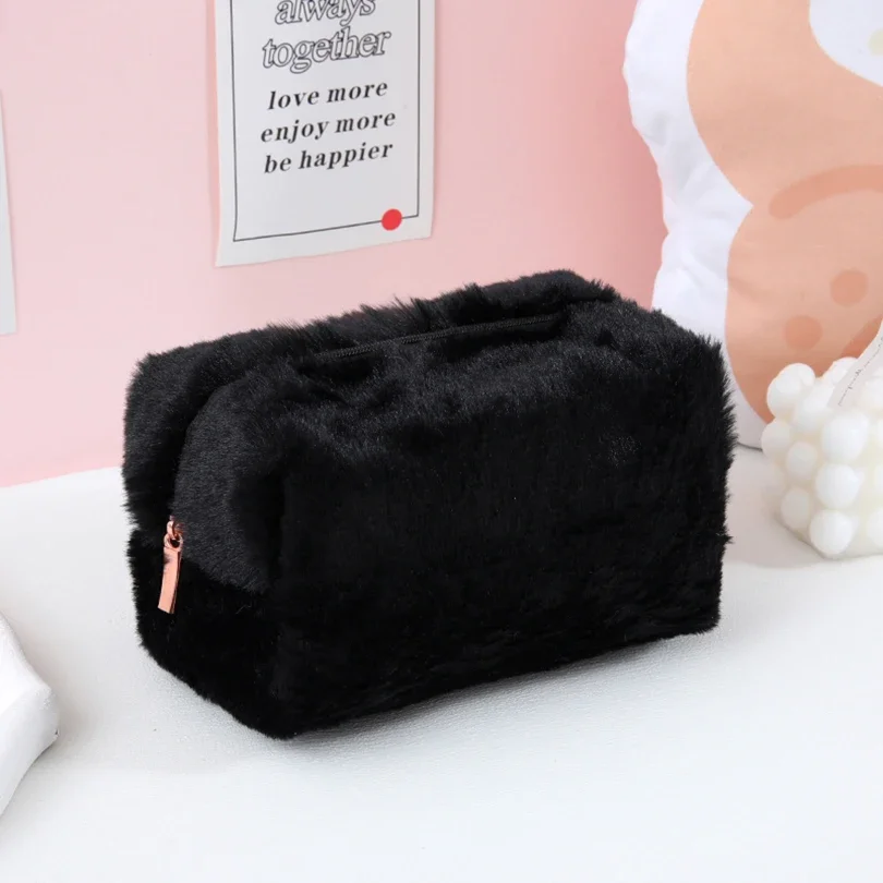 Plush Pencil Case Kawaii Stationery Pencilcase Large Capacity Estuches Escolares Pen Case Cute School Supplies Pencil Cases