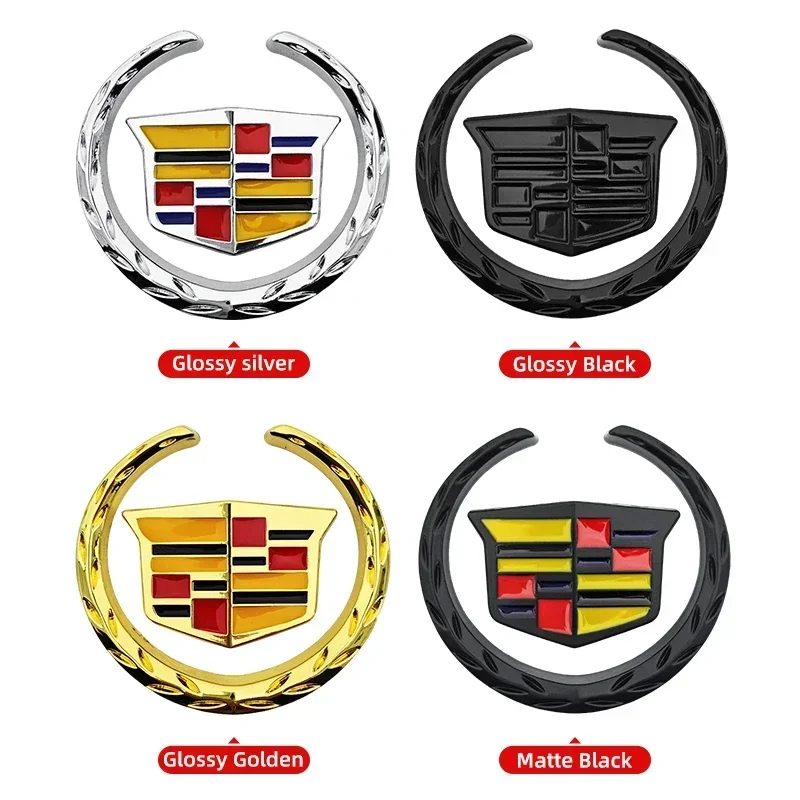 Autocollants métalliques pour vitres latérales de voiture, 1 pièce, pour Cadillac Escalade CTS DTS STS XTS ATS BLS SLS Deville CT5 CT6 XT5 XT6