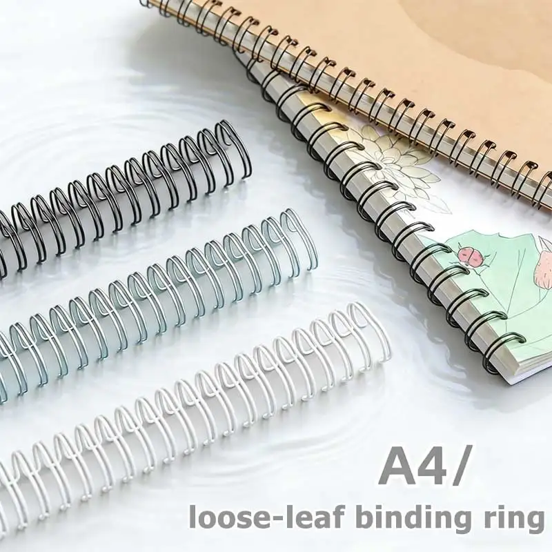 20pcs Heavy Duty Metal Spiral Binding Rings A4 Loose Leaf Binder Rings Notebook Planner Document Report Office School Supplies