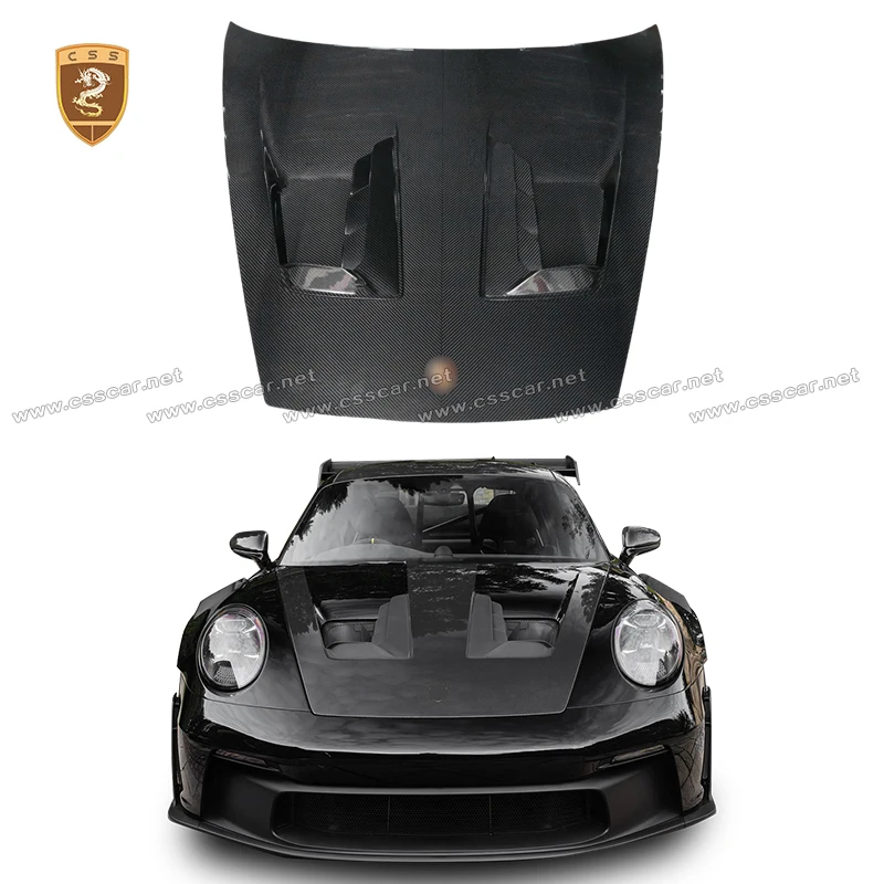 

GT3RS Style Dry Carbon Fiber Front Engine Bonnet Hood For Porsche 911/992 Car Air Intake Vent Cover Replacement Body Kits