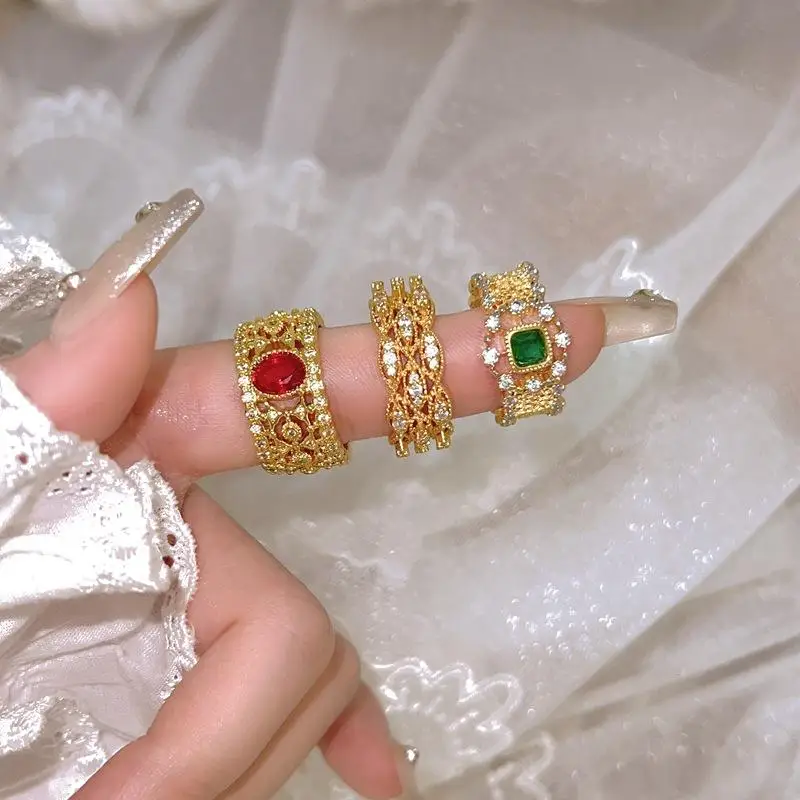 

Позолоченное витое кольцо с полым крестом, винтажное, в придворном стиле, на указательный палец, роскошное украшение для рук