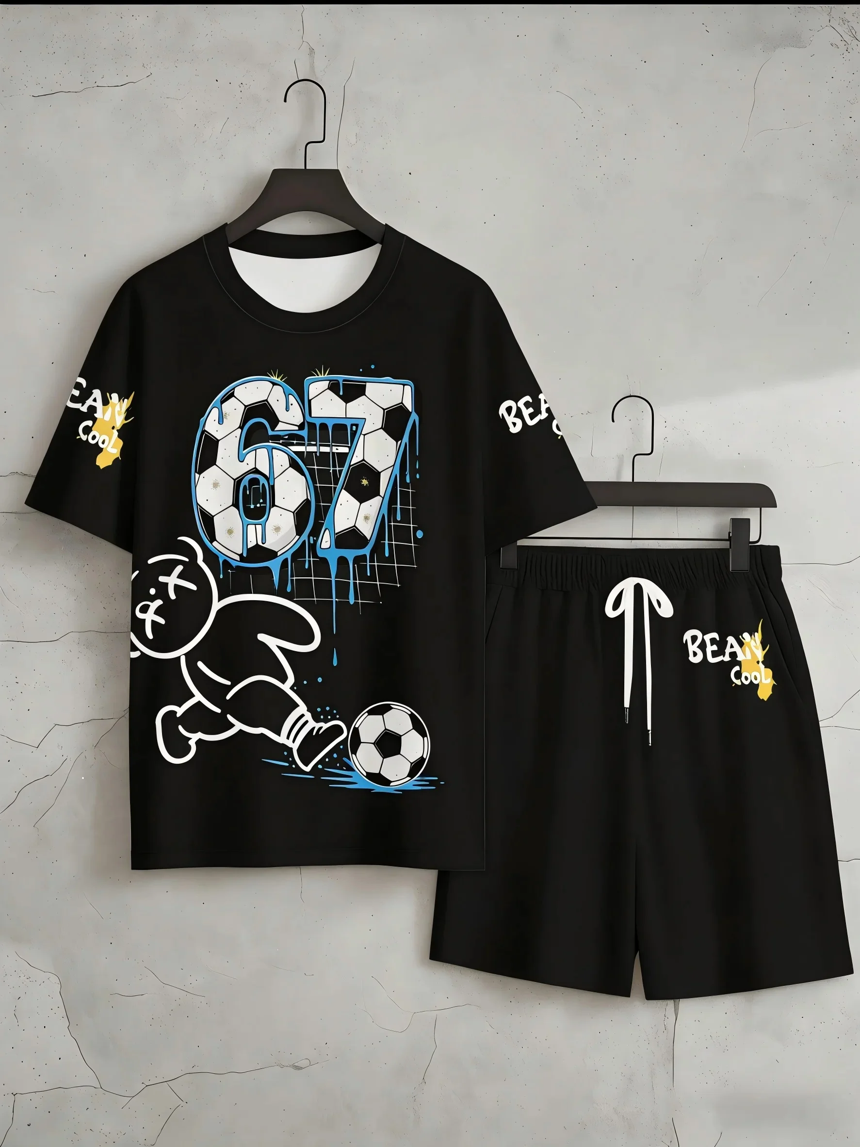 Conjunto de Camiseta de Manga Corta de Secado Rápido 2026 para Deportes al Aire Libre, Baile, Ocio, Moda, Transpirable para Hombre