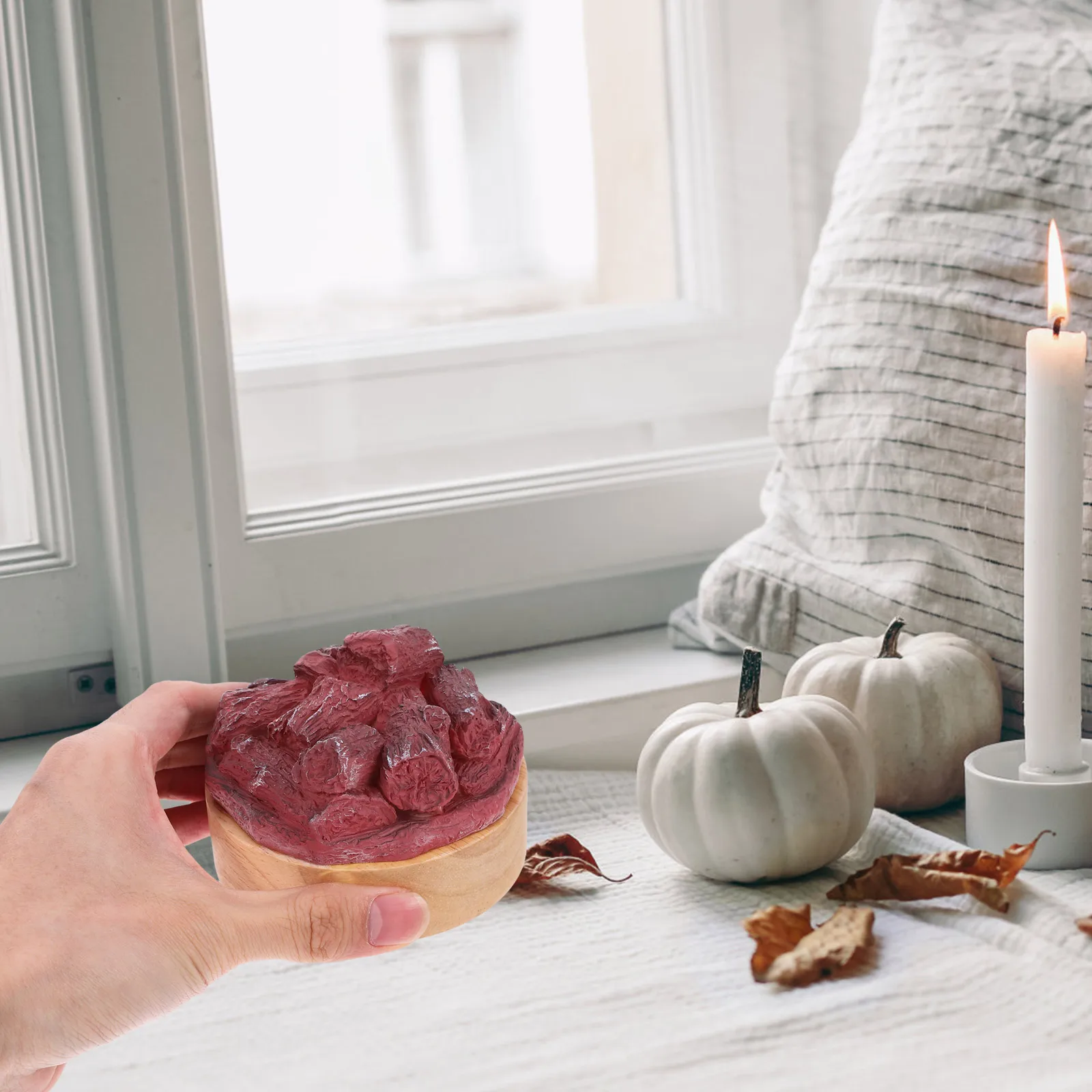 1 قطعة Aaa بالطاقة فو المعسكر ليلة ضوء الراتنج عديمة اللهب Led مصباح لغرفة النوم أضواء دافئة الزخرفية غرفة النوم الطرف