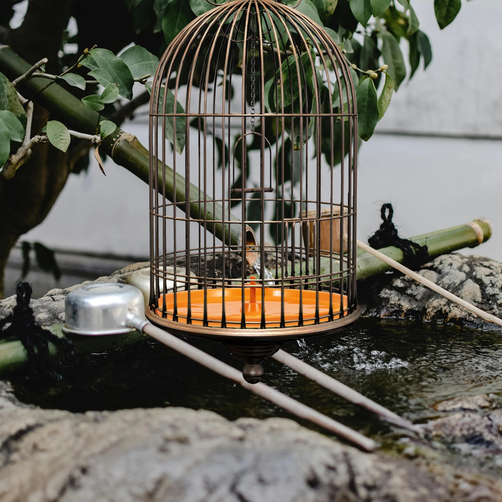 

Bird Cage Bottom Tray Durable Plastic Leakproof Easy Clean Replacement for Cages Parrot Accessories Poop Holder Fits Round