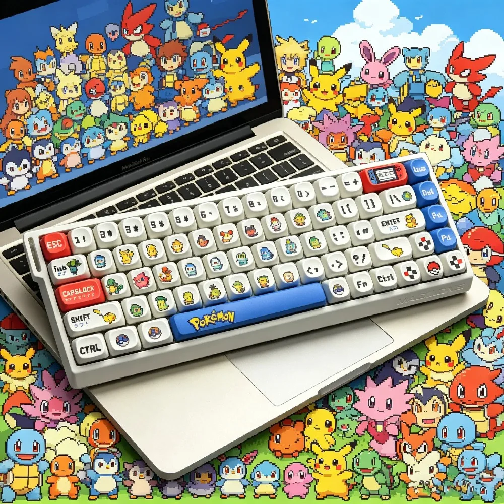 ポケモンキーキャップ二次元-pbt-昇華-moa-ハイメカニカルキーボードクロス軸ゲーム-e-スポーツアクセサリーギフト