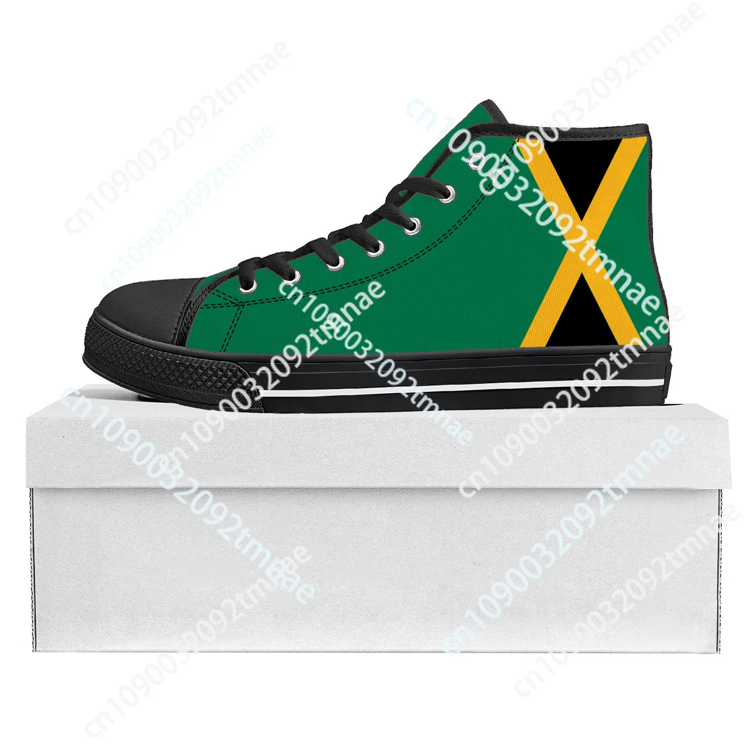 

Jamaican Flag High Top High Quality Sneakers Mens Womens Teenager Canvas Sneaker Jamaica Casual Couple Shoes Custom Shoe