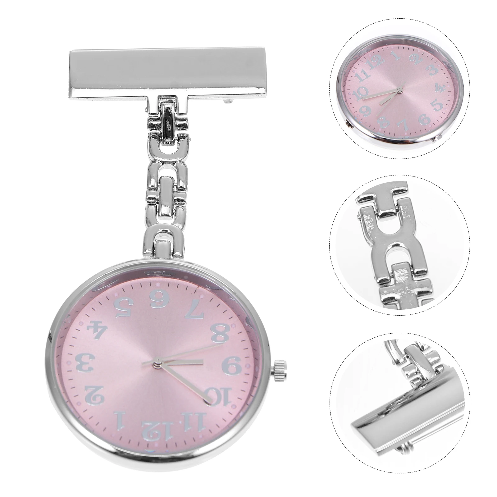 ساعة كوارتز معلقة بجيب ممرضة لساعة كوارتز لموظفي عيادة الممرضة مقاومة للماء هدية سلسلة مفاتيح للطبيب