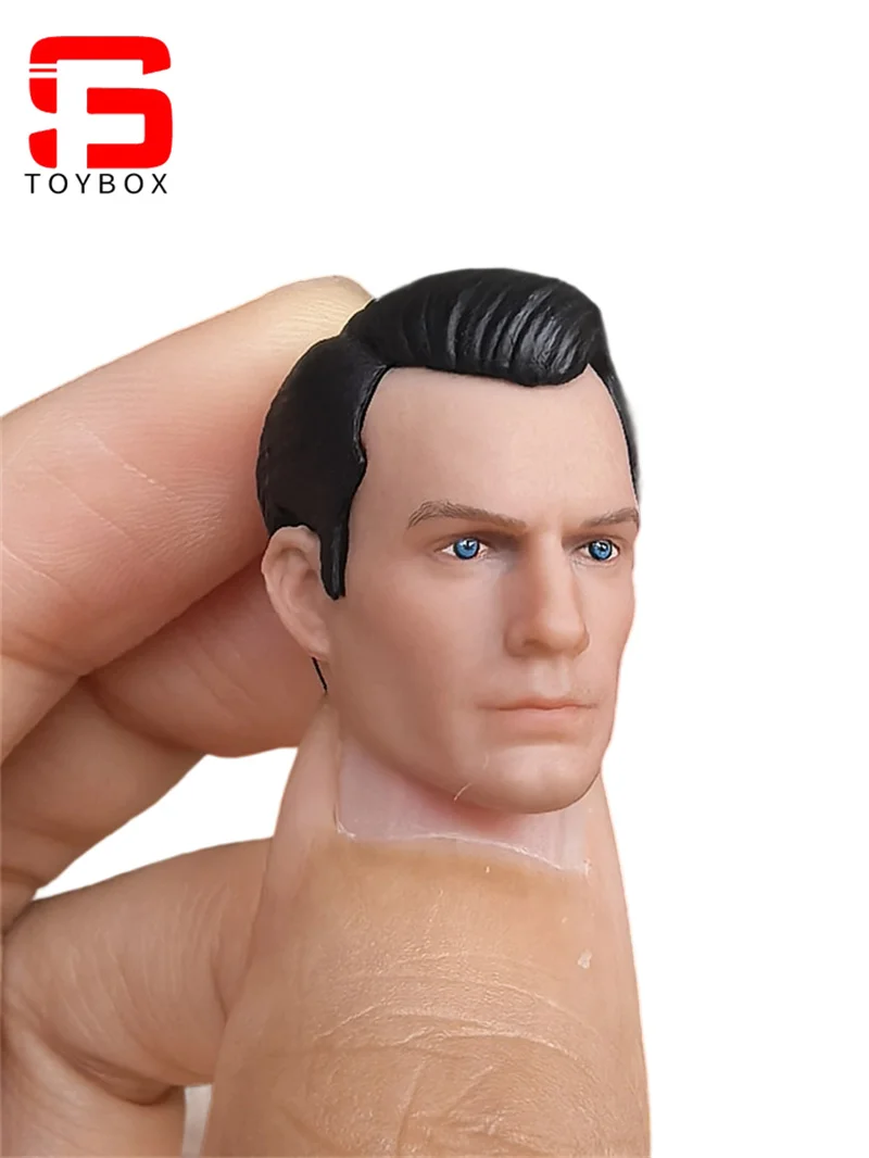 Model głowy Henry'ego Cavilla w skali 1/12, rzeźbiony, pasuje do 6-calowych figurek żołnierzy, lalek.