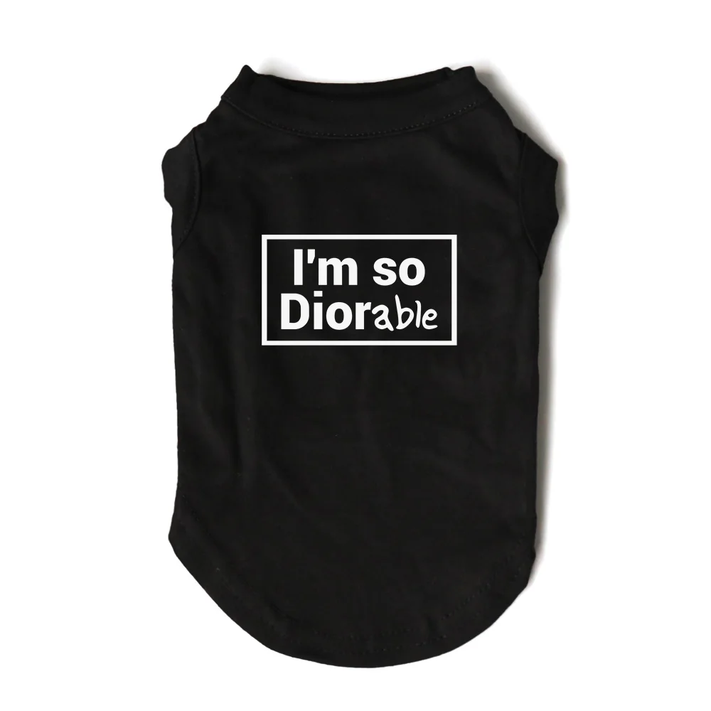 I Am So Diorable Dog Fashion Summer Small Medium Chihuahua Yorkie Frenchie Pet Popular Hot Casual Clothes Singlet