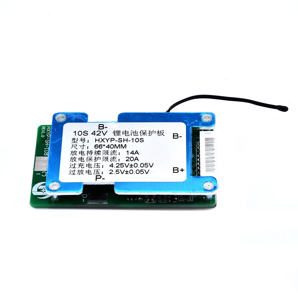 10S 42V 15A BMS Polymer Cell 18650 Lithium Battery Protection Board With Balance Temperature Control NTC Temperature Protect