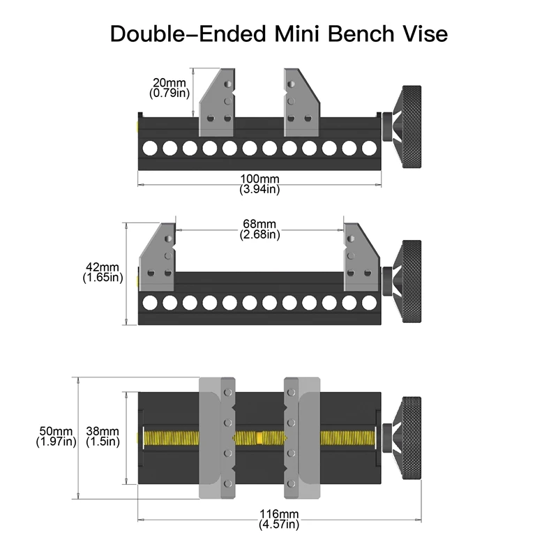 Imagem -04 - Arrowmax Double Ended Mini Bench Vise para Sds Series