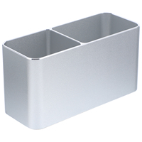 Double Storage Pen Holder Desktop ganizer Aluminum Material Lightweight Desk Accessory Pencil Case Home Office Supplies Colorful