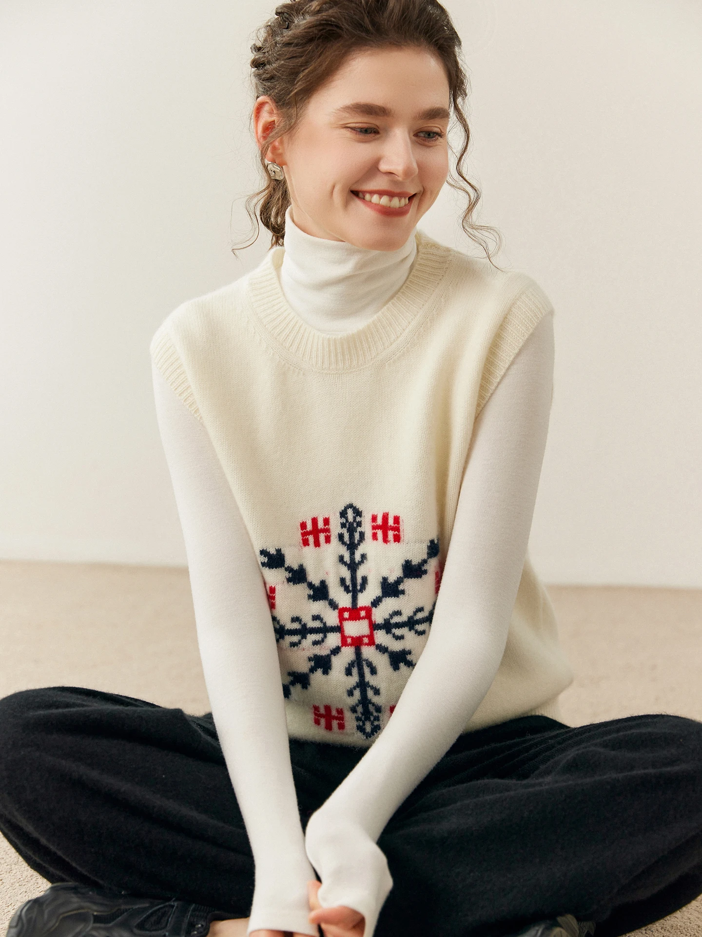 

Мягкий женский жилет Camere Svel Round Ne, модный многослойный теплый удобный повседневный вязаный жилет из смеси шерсти