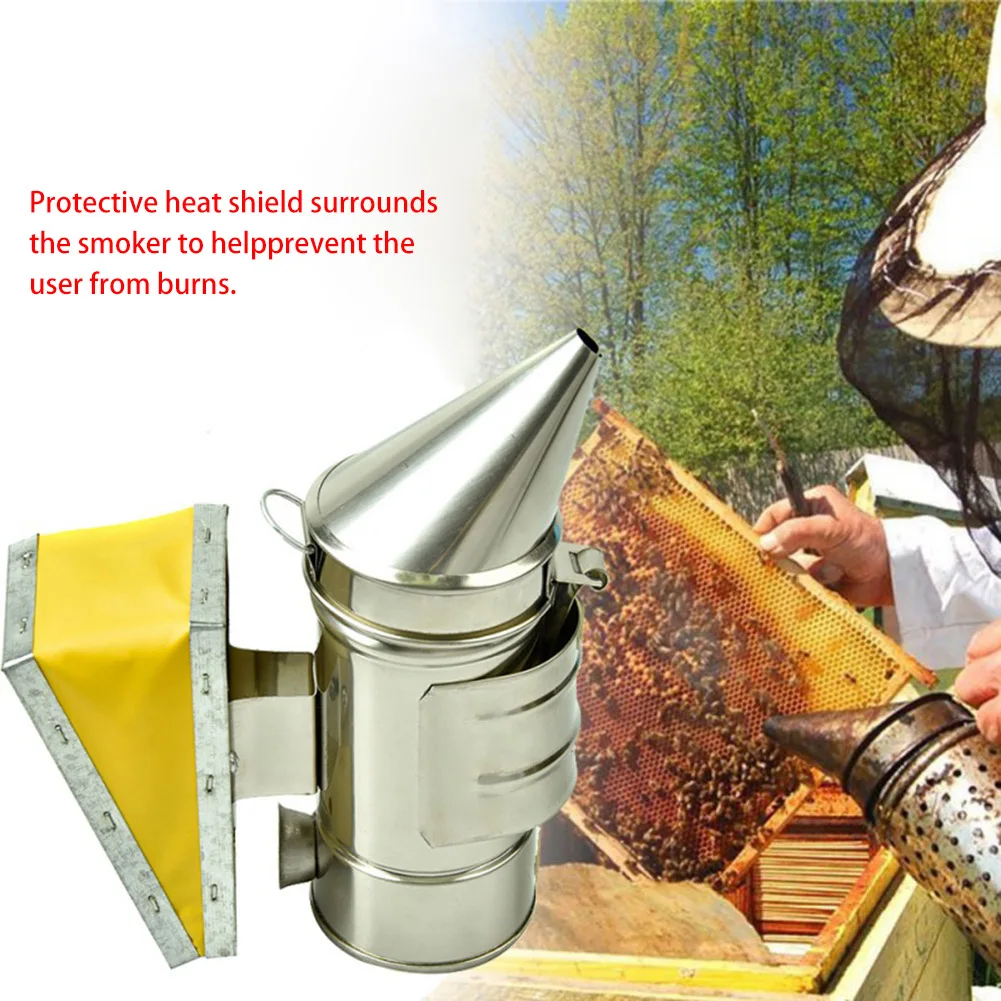 

Stainless Steel Smoke Sprayer Mini-sharp Nozzle Smoke Sprayer Smoke Sprayer with Heat Insulation Beekeeping Tools