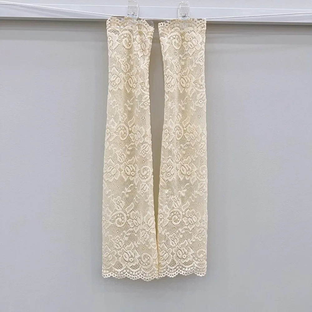 

Mesh Lace Sun Protection Arm Sleeves Elastic Sleeve Floral Embroidery Floral Lace Arm Sleeves Breathable Arm Warmers