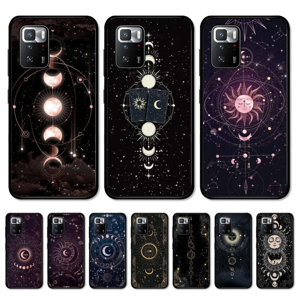 Suns Moons Clouds Astrological Phone Case For Redmi Note 4 X 5 A 6 7 8 T 9 9S 10 11 11S 11Epro Poco M3 Pro