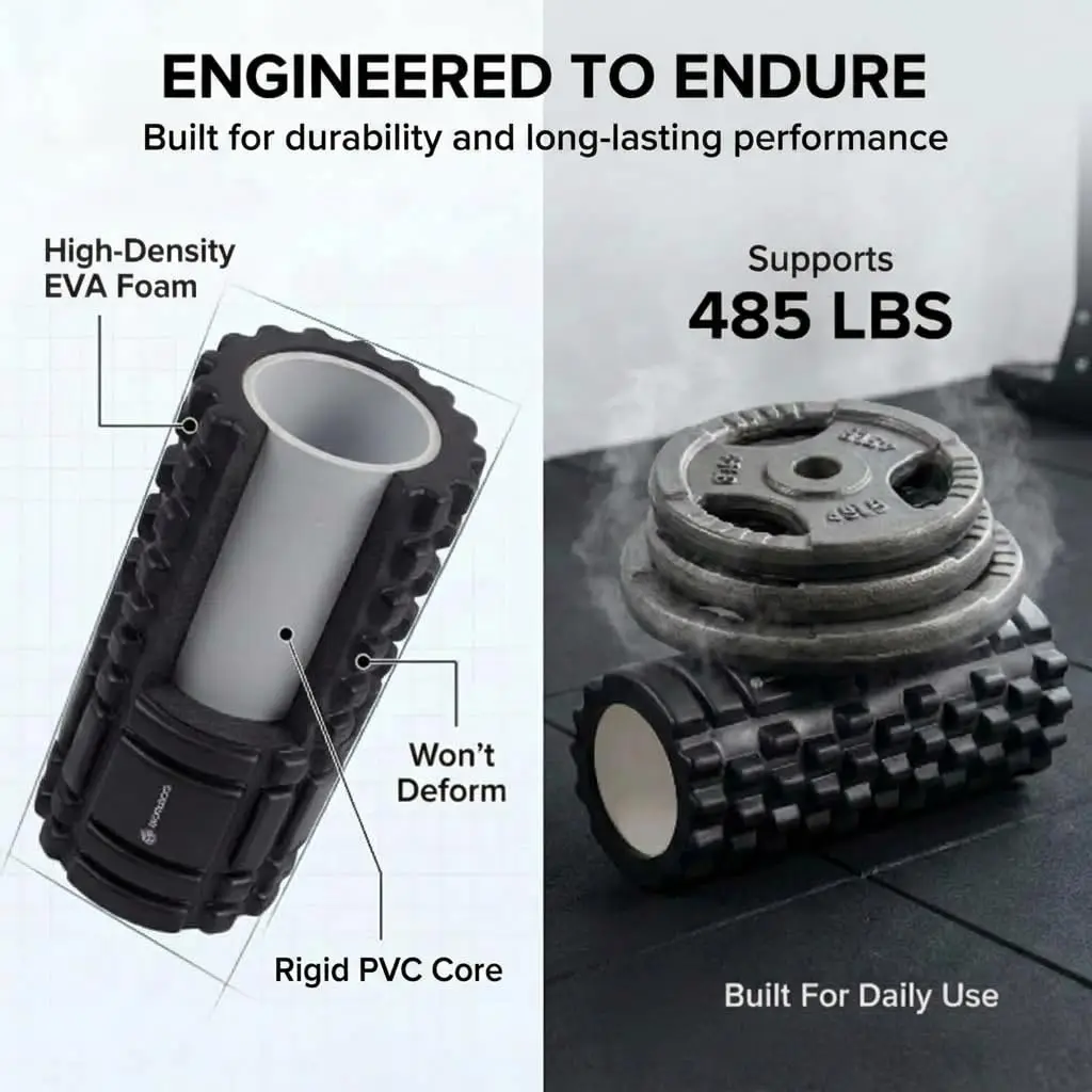 1 Household Hollow Foam Roller Yoga Fitness Massage Stick