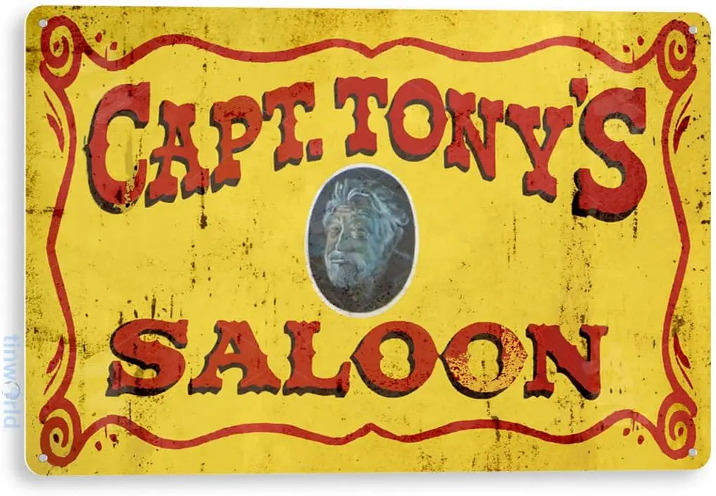 Tinworld Capt Tonys Saloon Sign C877