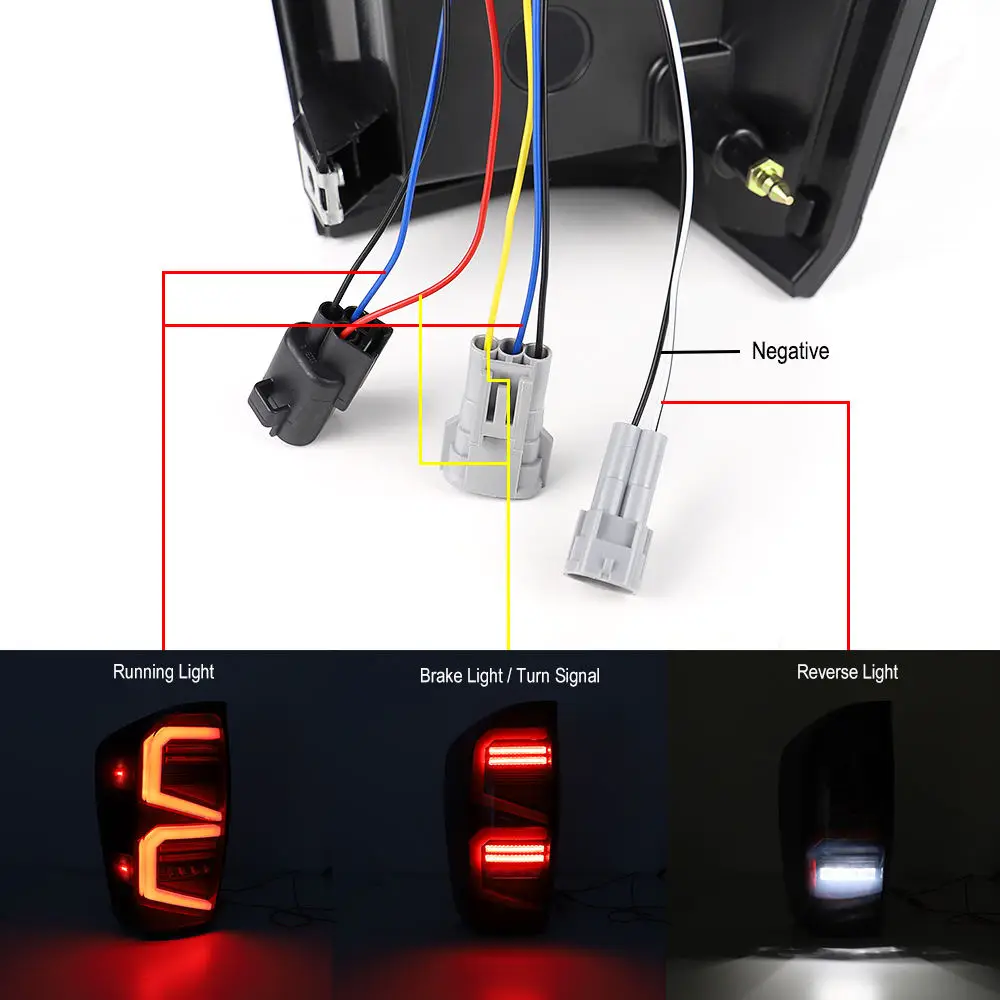 LED Tail Light for Toyota Tacoma 2016- 2021 Rear Lamps Assembly with Start Up Animation Sequential Turn Signal