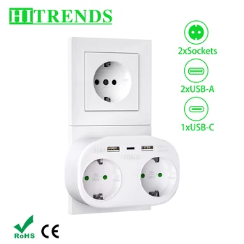 EU KR Stecker USB Steckdose Steckdosenleiste, Europäischen Standard Umwandlung Stecker Steckdosen Netzteil Für Home Office