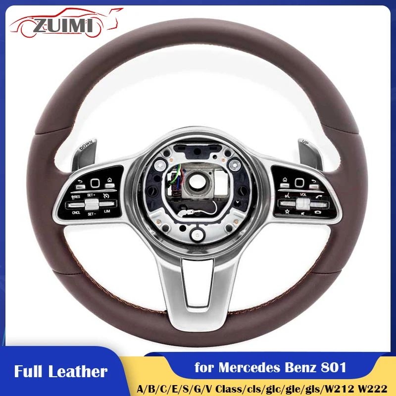 

Car Steering Wheel Cover for Mercedes Benz W204 W205 W211 W212 W222 W22 A/B/C/E/S/G/V Class cls glc gle gls gla cla glk